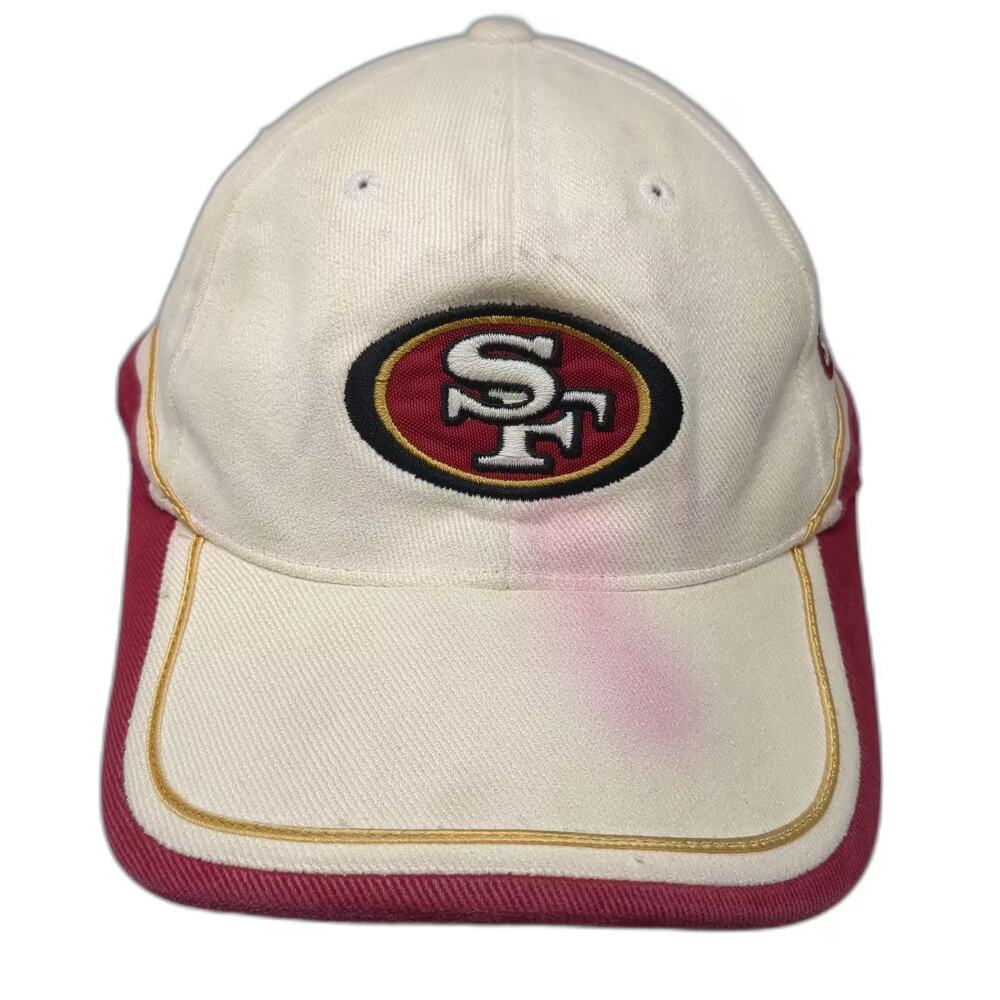 San Francisco 49ers NFL SPL 28 Cap Beige Red One Size Embroidered Logo Strapback